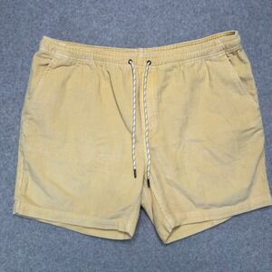Faherty Brand Mens XXL Southern Sun Yellow Drawstring Corduroy 6" Shorts MBS2316